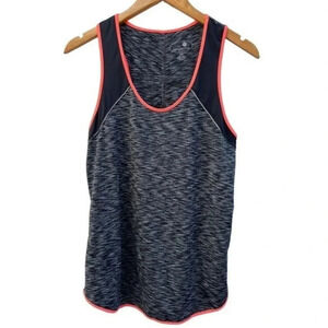 Tangerine Womens Size Large‎ Tank Black Heather Gray Pink Scoop Neck Ref…